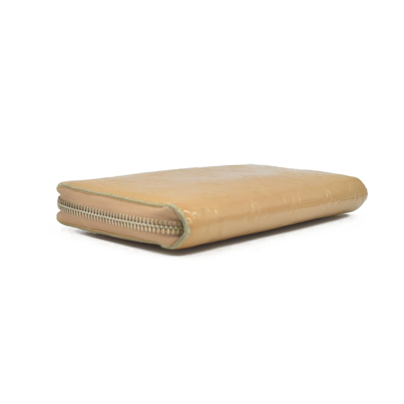 $1120 2006 Louis Vuitton Monogram Vernis Zippy Zip Around Long Wallet Noisette CA0066