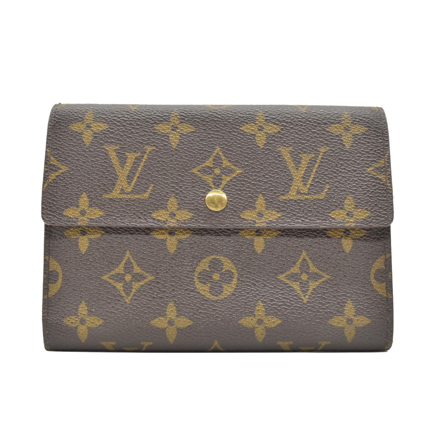 $635 1997 Louis Vuitton Monogram Porte Tresor Etui Papiers Trifold Wallet SP1917