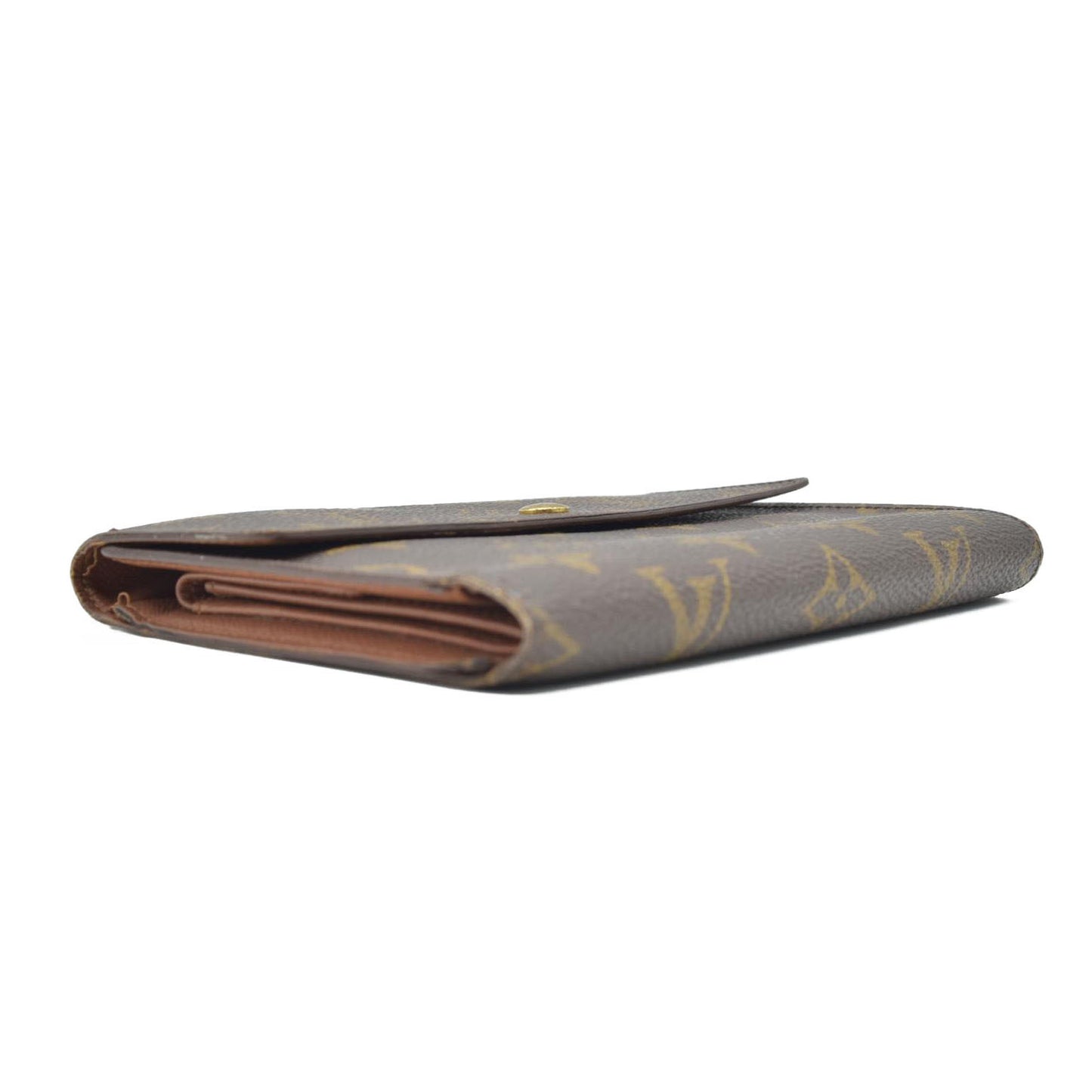 $635 1997 Louis Vuitton Monogram Porte Tresor Etui Papiers Trifold Wallet SP1917