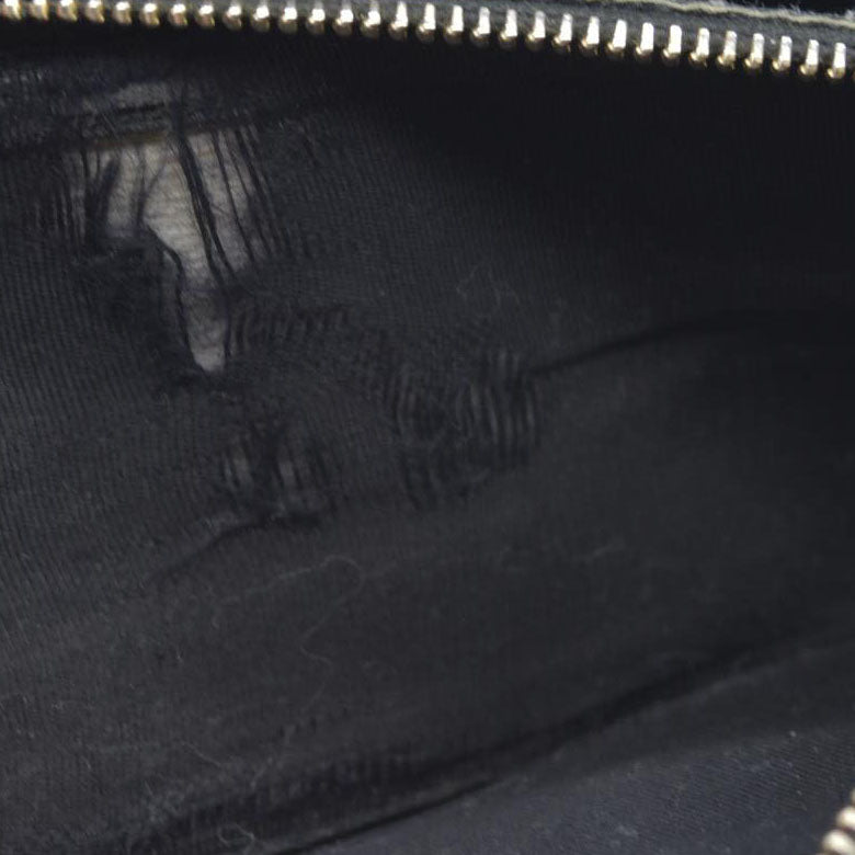 $950 CONSIGNMENT Saint Laurent CASSANDRE MATELASSÉ ZIP AROUND WALLET IN GRAIN DE POUDRE LEATHER