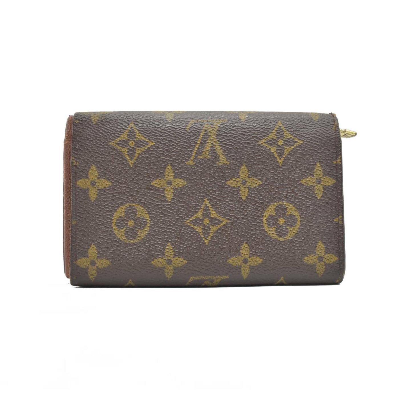 $560 2002 Louis Vuitton Monogram Porte-Monnaie Tresor Wallet CA0072
