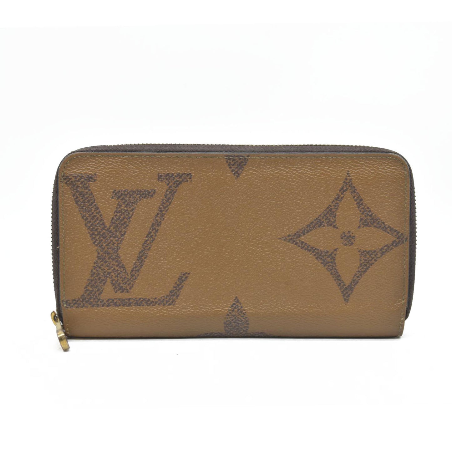 $915 CONSIGNMENT Louis Vuitton  Reverse Monogram Giant Zippy Wallet LU4220