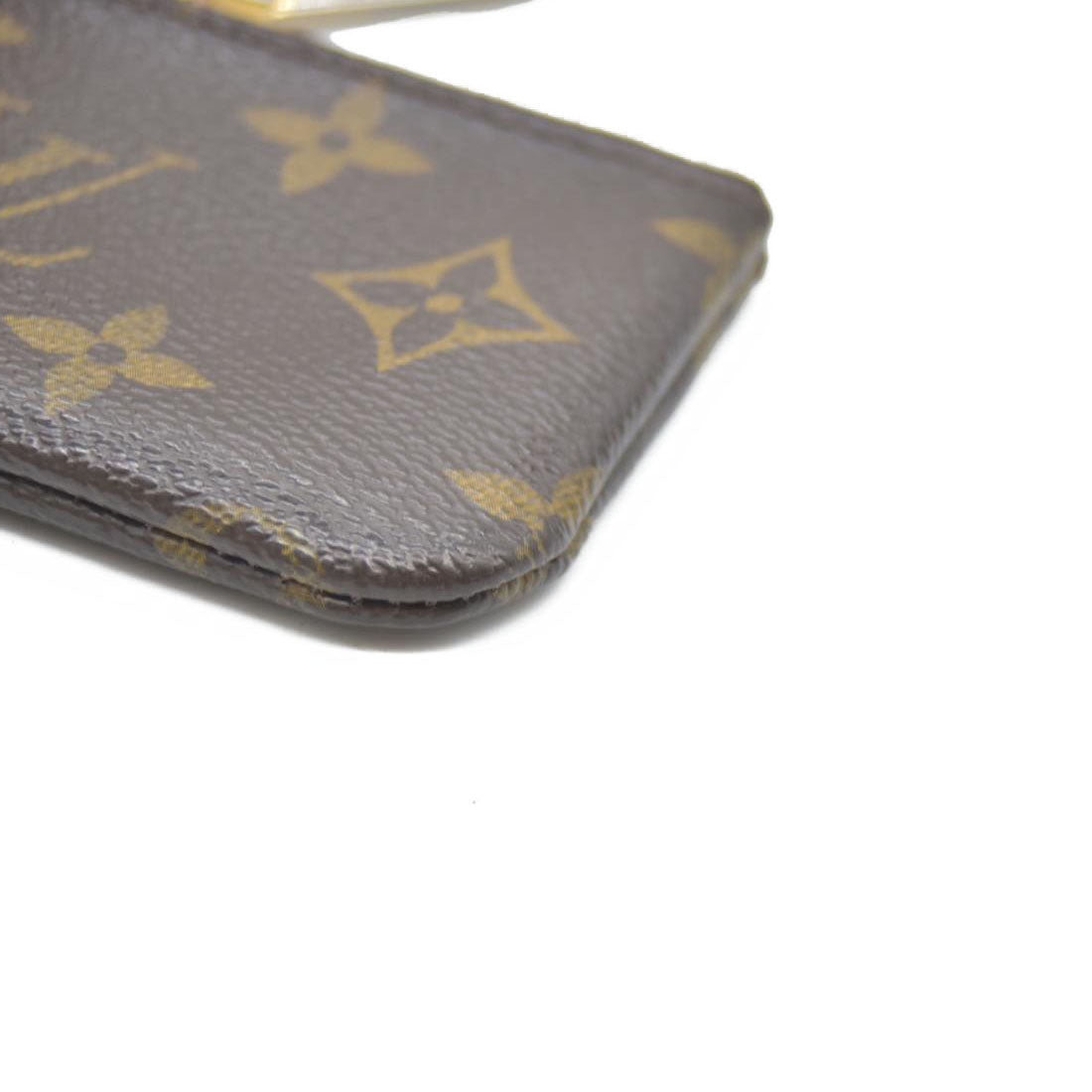 Louis Vuitton Monogram Pochette Cles Wallet Coin Purse Brown