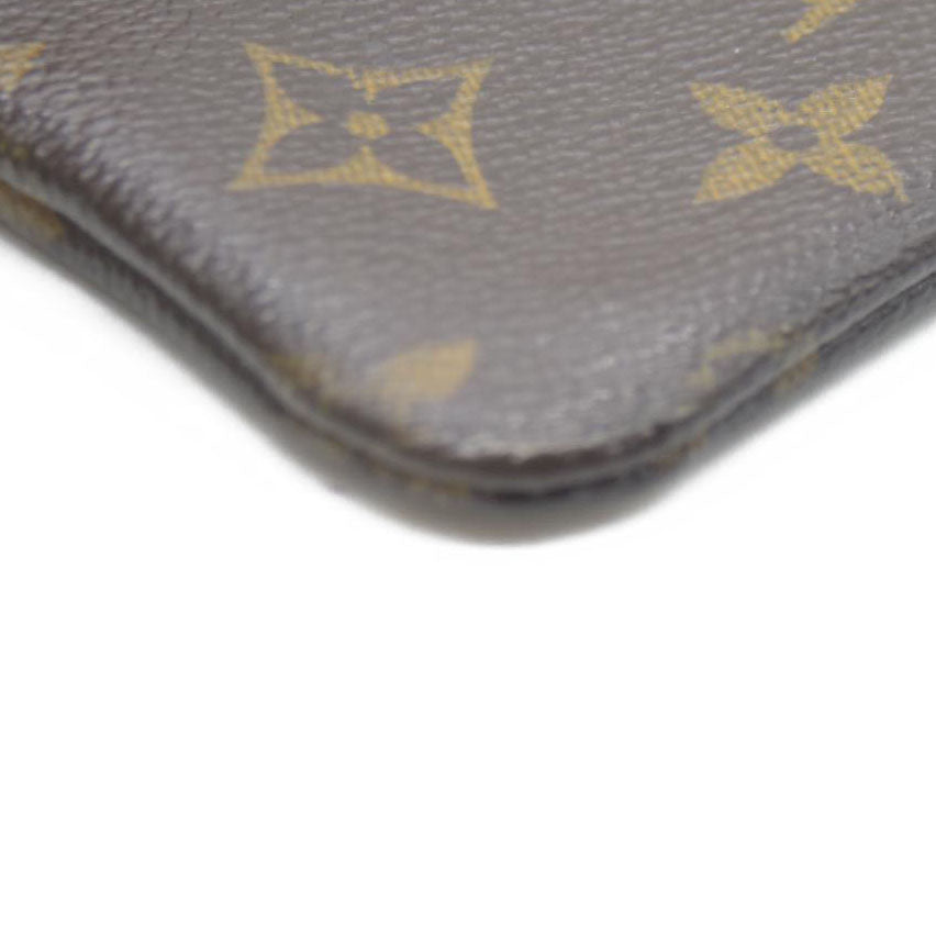 Louis Vuitton Monogram Pochette Cles Wallet Coin Purse Brown