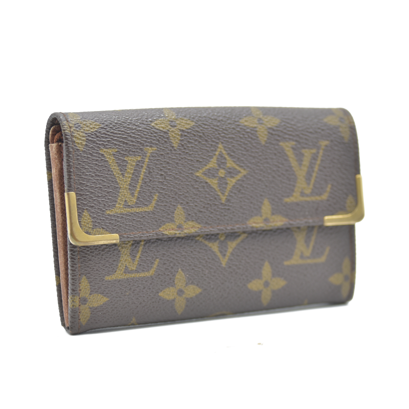 Louis Vuitton Monogram Bifold Wallet Brown 862RA