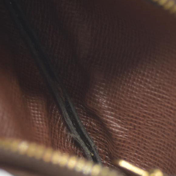 Louis Vuitton Monogram Pochette Cles Wallet Coin Purse Brown