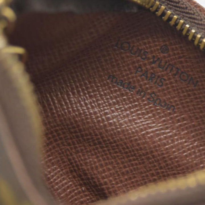 Louis Vuitton Monogram Pochette Cles Wallet Coin Purse Brown