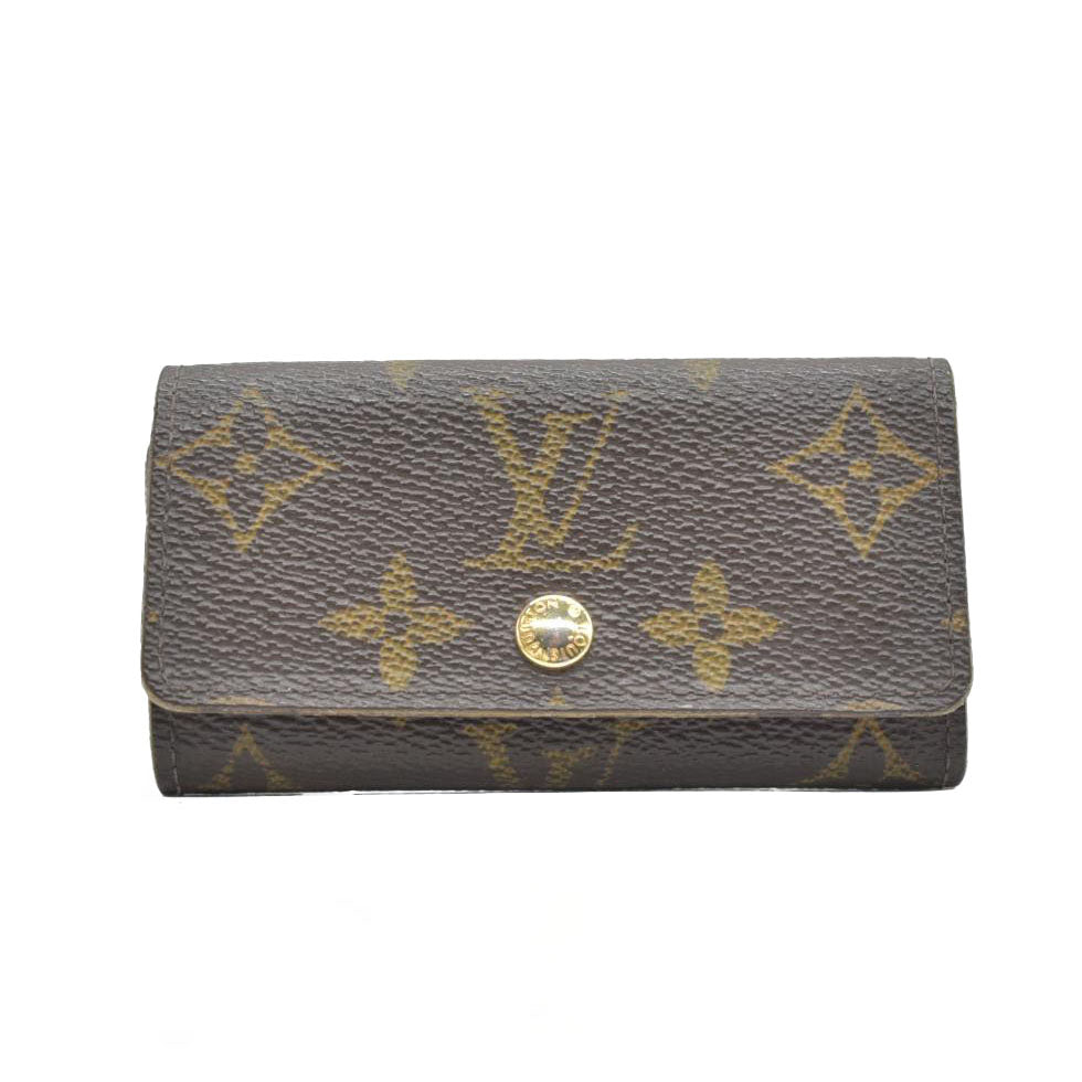 $345 2012 Louis Vuitton Monogram Multicles 4 Ring Key Case Brown RI2102