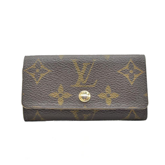 $345 2012 Louis Vuitton Monogram Multicles 4 Ring Key Case Brown RI2102
