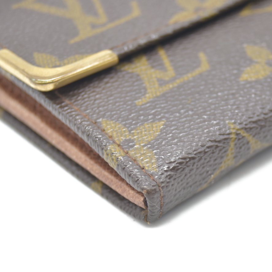 Louis Vuitton Monogram Bifold Wallet Brown 862RA