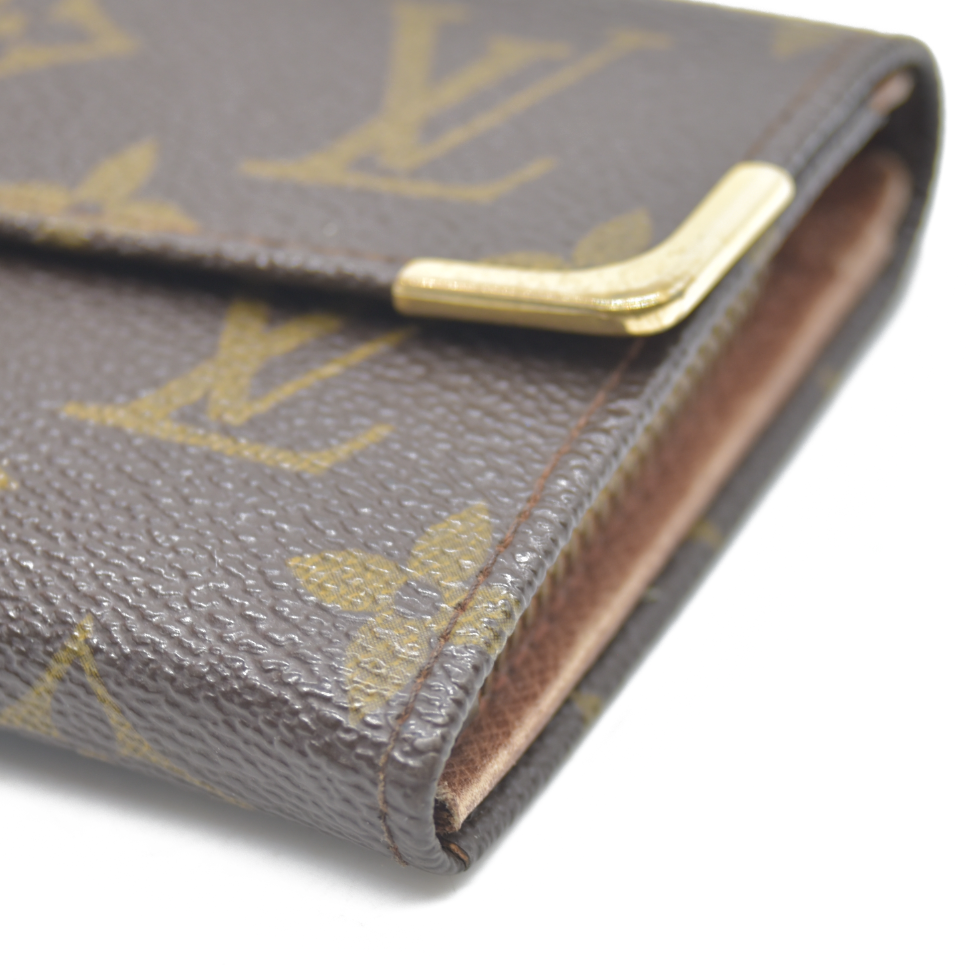 Louis Vuitton Monogram Bifold Wallet Brown 862RA