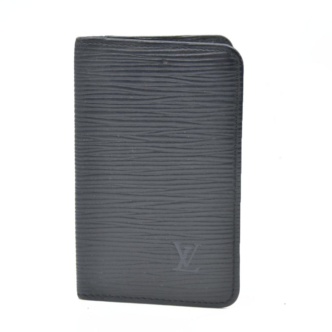 Louis Vuitton Epi De Poche Leather Pass Card Case Black