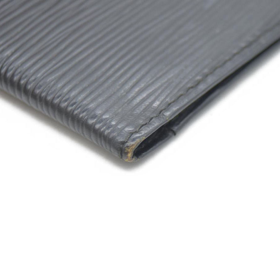 Louis Vuitton Epi De Poche Leather Pass Card Case Black