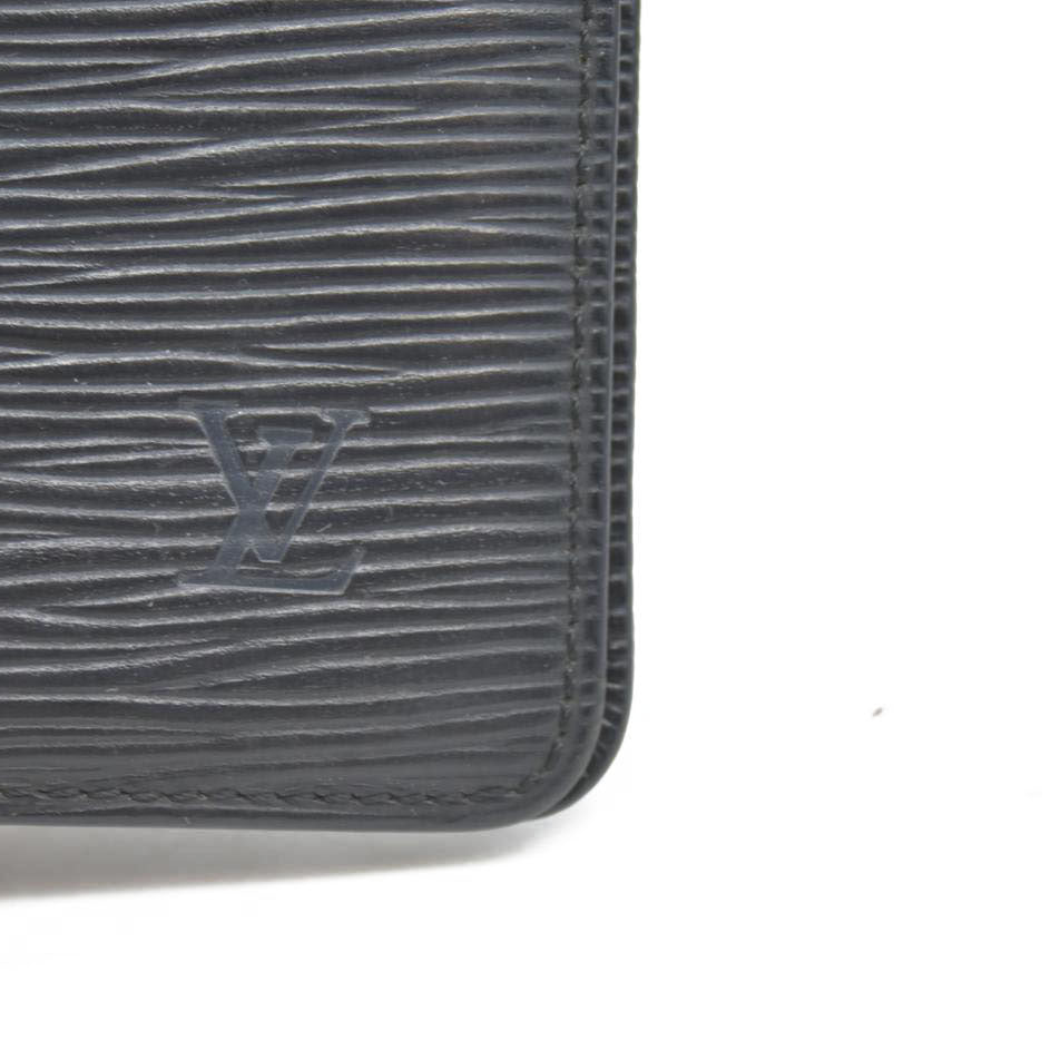 Louis Vuitton Epi De Poche Leather Pass Card Case Black