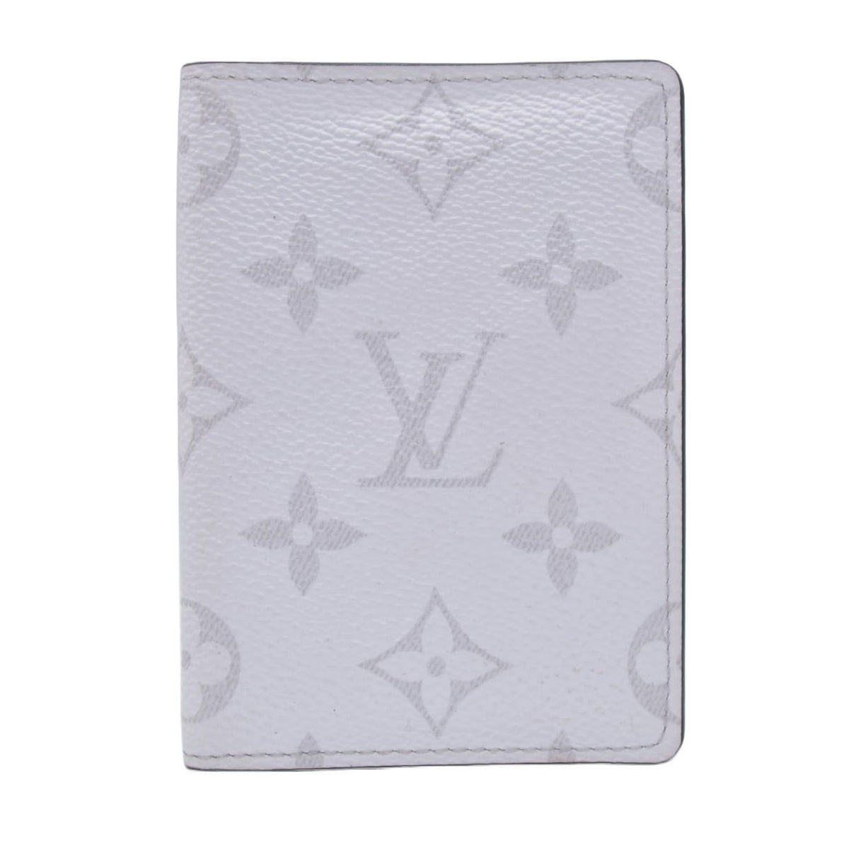 $575 Louis Vuiton Taigarama Pocket Organizer NM Optic White RFID CONSIGNMENT 10021158