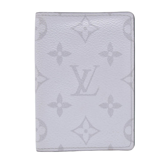 $575 Louis Vuiton Taigarama Pocket Organizer NM Optic White RFID CONSIGNMENT 10021158
