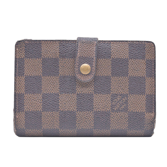 $750 Louis Vuitton Damier Ebene Kisslock French Wallet CONSIGNMENT