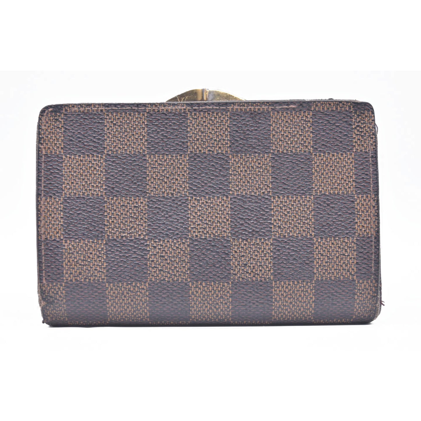 $750 Louis Vuitton Damier Ebene Kisslock French Wallet CONSIGNMENT