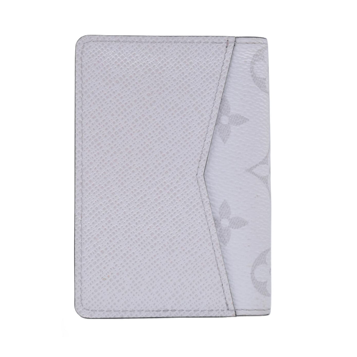 $575 Louis Vuiton Taigarama Pocket Organizer NM Optic White RFID CONSIGNMENT 10021158