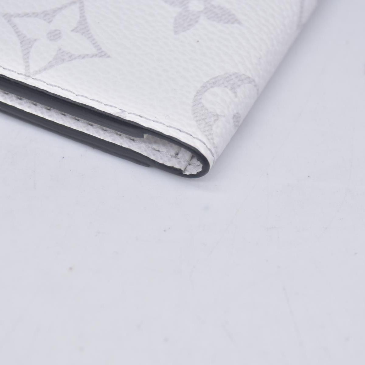 $575 Louis Vuiton Taigarama Pocket Organizer NM Optic White RFID CONSIGNMENT 10021158