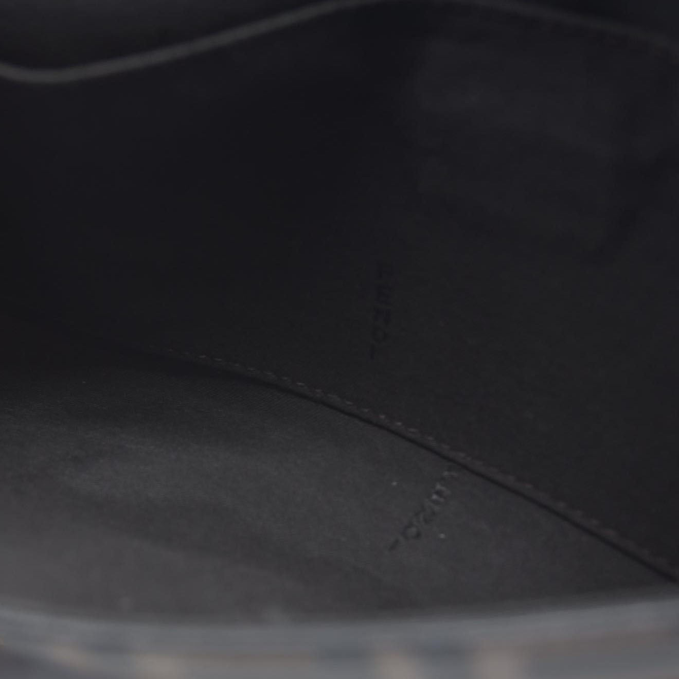 $1600 Fendi Vitello Soft F is Fendi Bi-Color FF 1974 Embossed Envelope Wallet On Chain with Pouches Maya Black