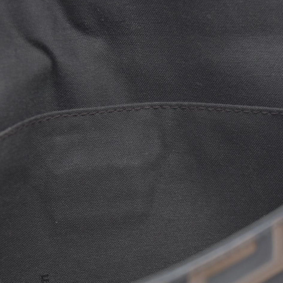 $1600 Fendi Vitello Soft F is Fendi Bi-Color FF 1974 Embossed Envelope Wallet On Chain with Pouches Maya Black