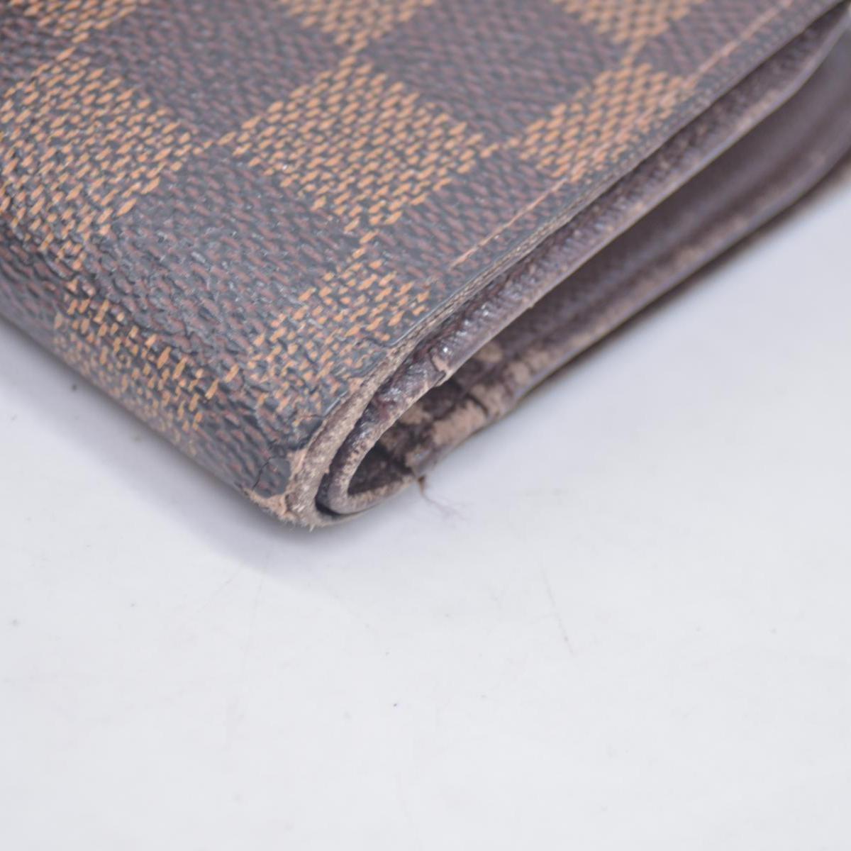 $750 Louis Vuitton Damier Ebene Kisslock French Wallet CONSIGNMENT