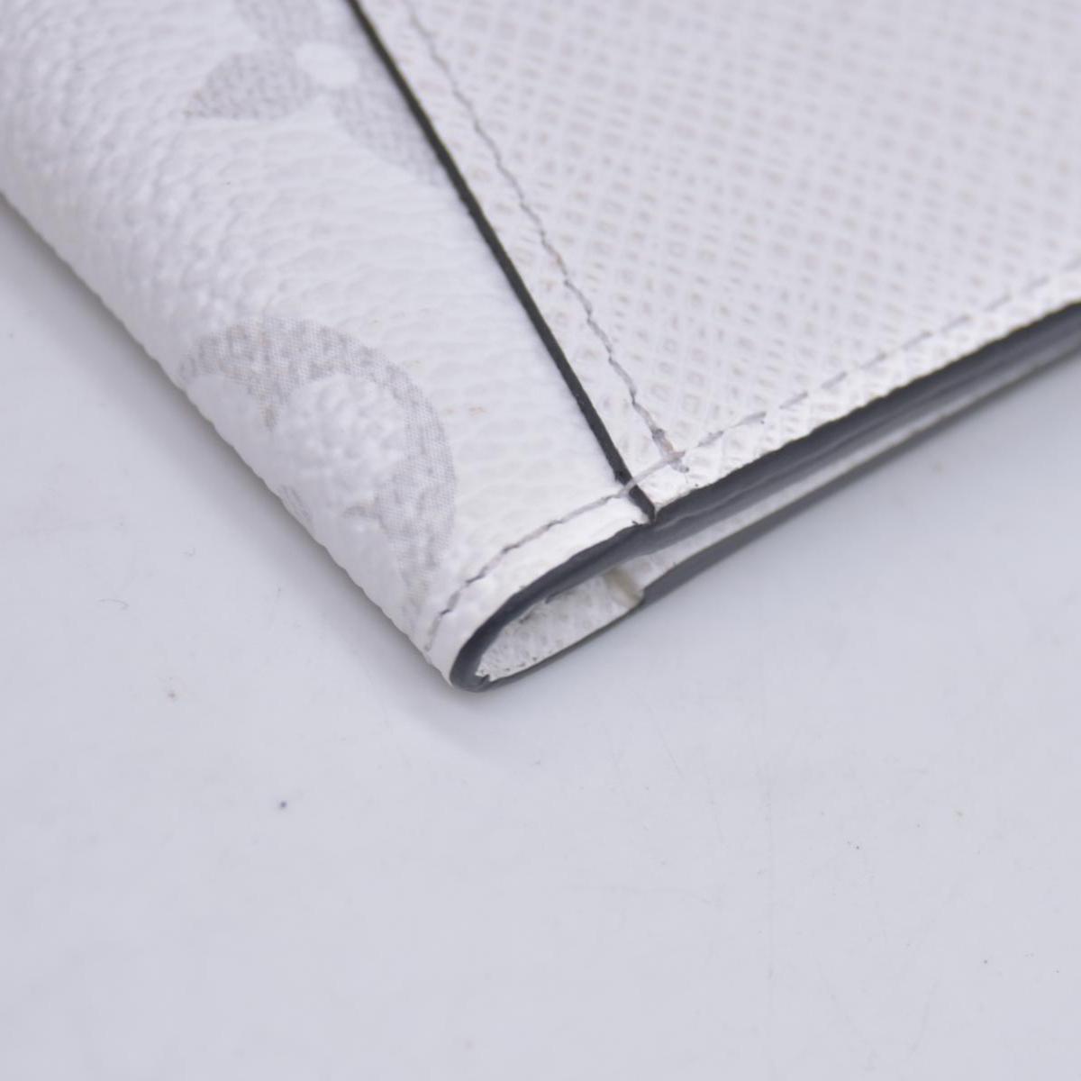 $575 Louis Vuiton Taigarama Pocket Organizer NM Optic White RFID CONSIGNMENT 10021158