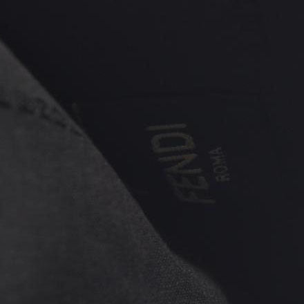 $1600 Fendi Vitello Soft F is Fendi Bi-Color FF 1974 Embossed Envelope Wallet On Chain with Pouches Maya Black