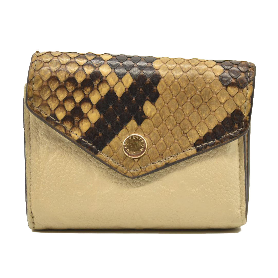 LOUIS VUITTON Snakeskin Empreinte Zoe Wallet Beige