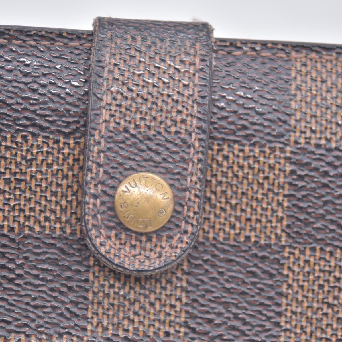 $750 Louis Vuitton Damier Ebene Kisslock French Wallet CONSIGNMENT