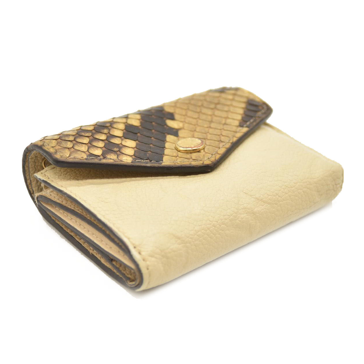 LOUIS VUITTON Snakeskin Empreinte Zoe Wallet Beige