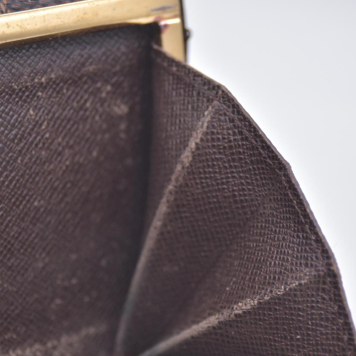 $750 Louis Vuitton Damier Ebene Kisslock French Wallet CONSIGNMENT