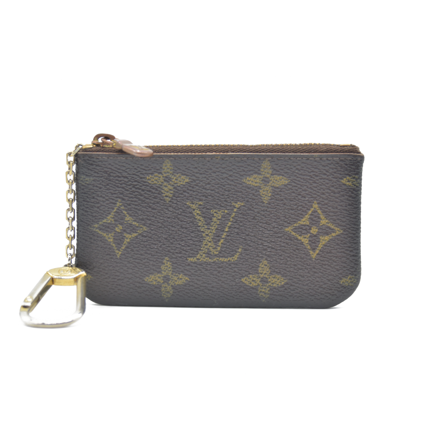 Louis Vuitton Monogram Pochette Cles Wallet Coin Purse Brown SP0063