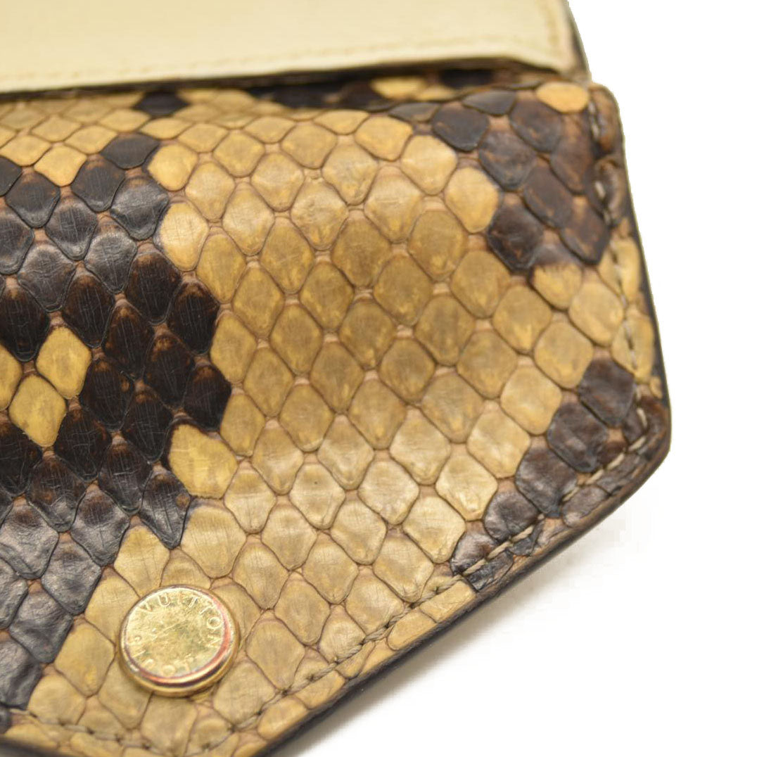 LOUIS VUITTON Snakeskin Empreinte Zoe Wallet Beige