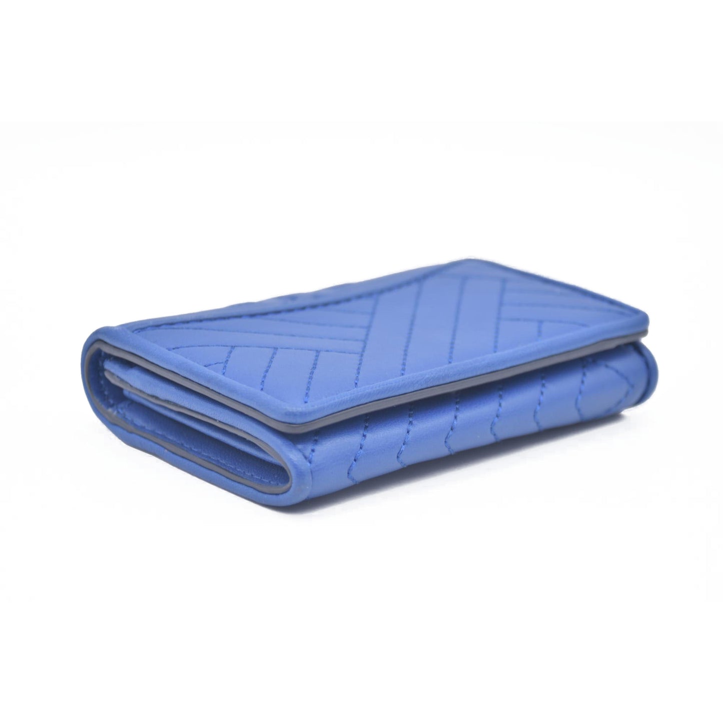Tory Burch Alexa Foldable Mini Wallet Regal Blue CONSIGNMENT