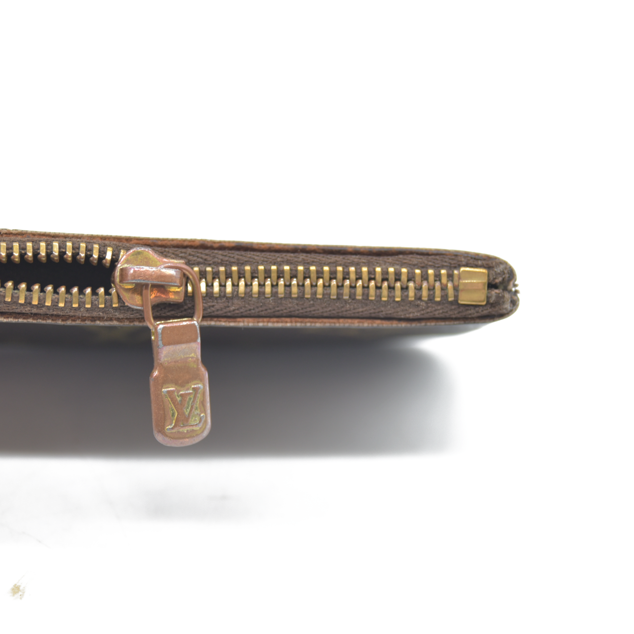 Louis Vuitton Monogram Pochette Cles Wallet Coin Purse Brown CA0092