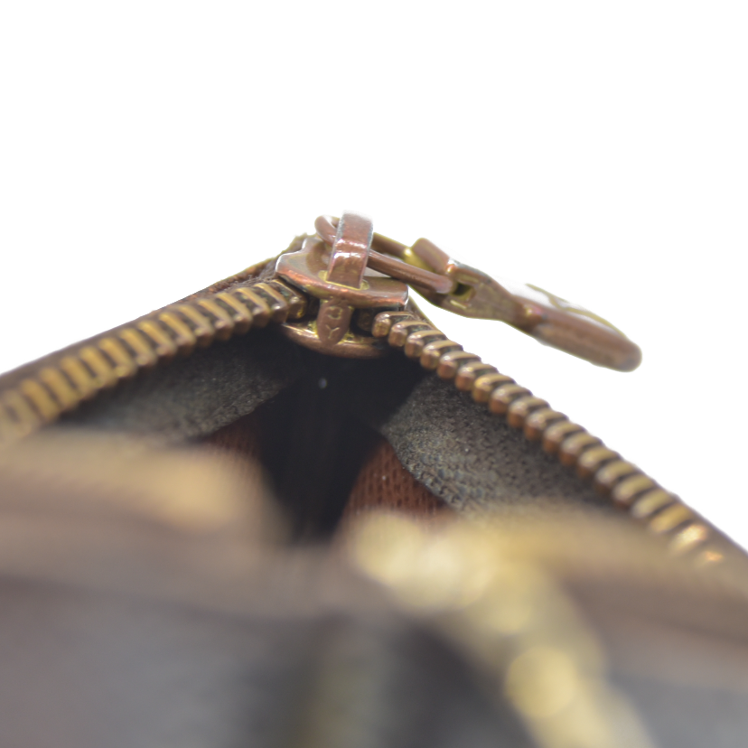 Louis Vuitton Monogram Pochette Cles Wallet Coin Purse Brown CA0092