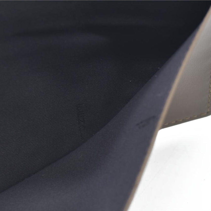 AUCTION $1550 Fendi Vitello Soft F is Fendi Bi-Color FF 1974 Embossed Envelope Wallet On Chain with Pouches Maya Black Insert Card holder