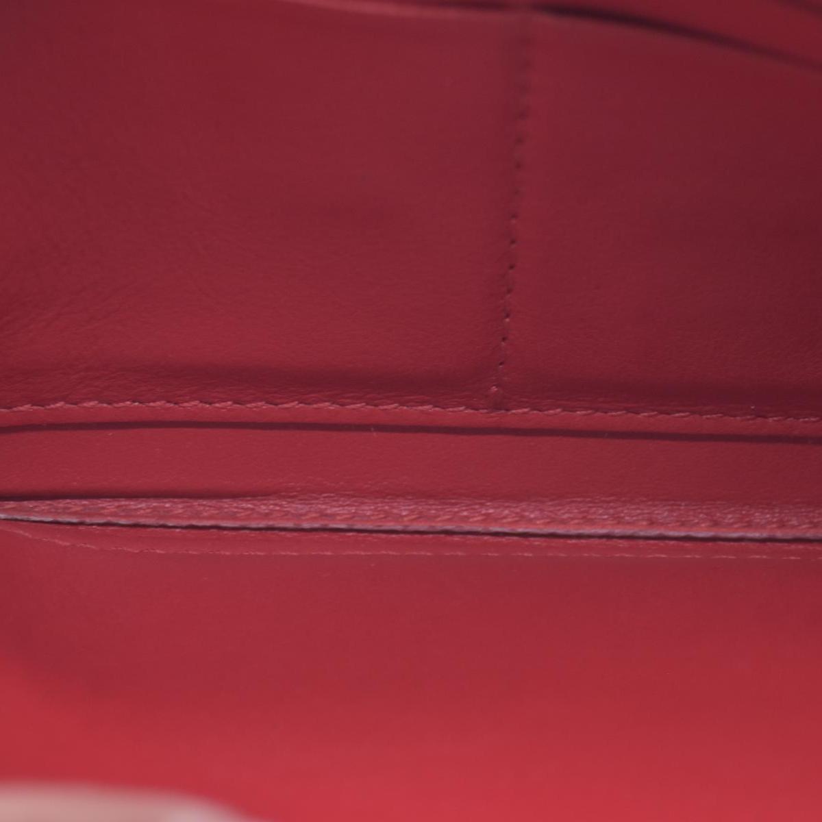 $1050 BOTTEGA VENETA Intrecciato Nappa Zip Around Wallet Grey Red CONSIGNMENT 10021175