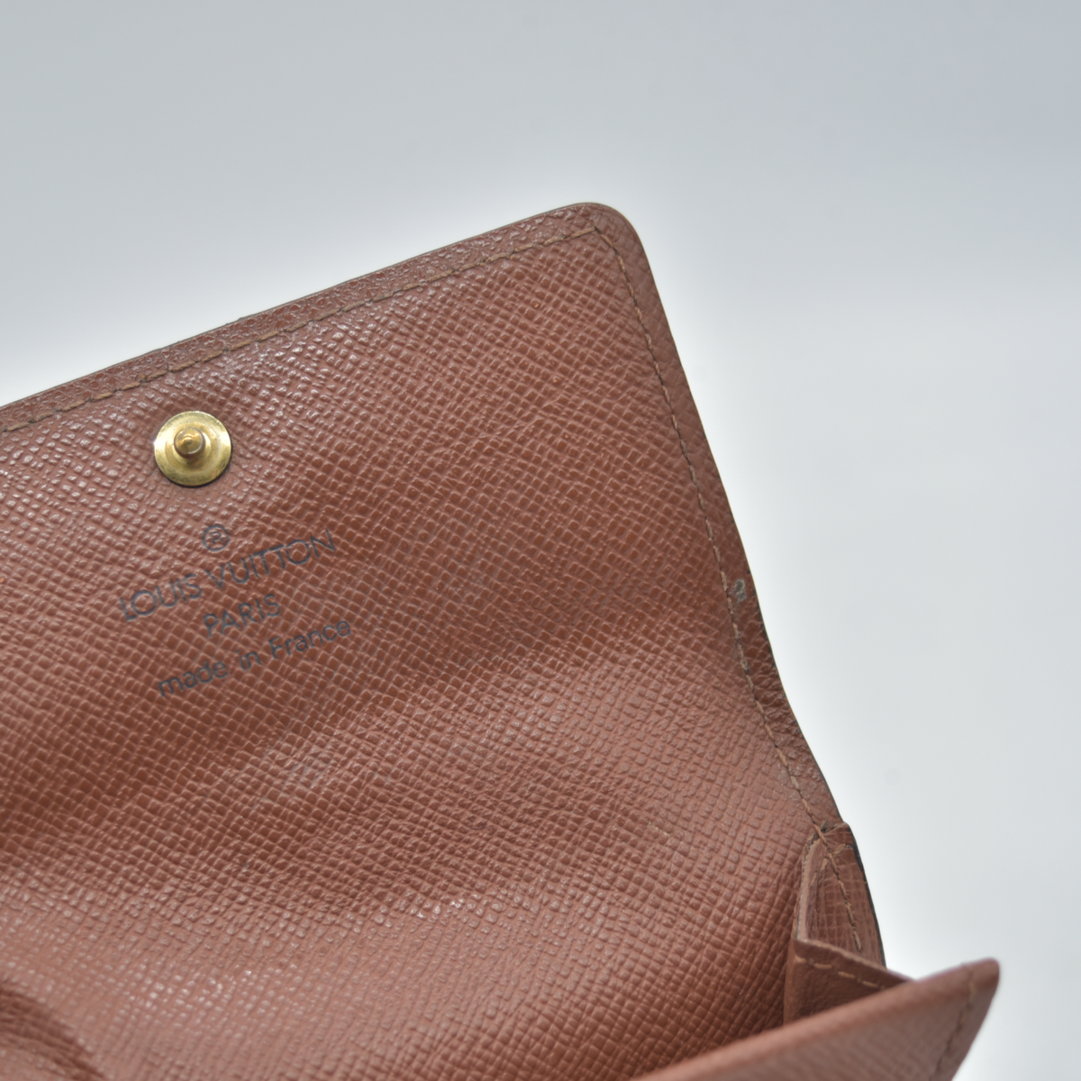 $440 2001 Louis Vuitton Monogram Porte-Monnaie Plat Coin Purse MI1001