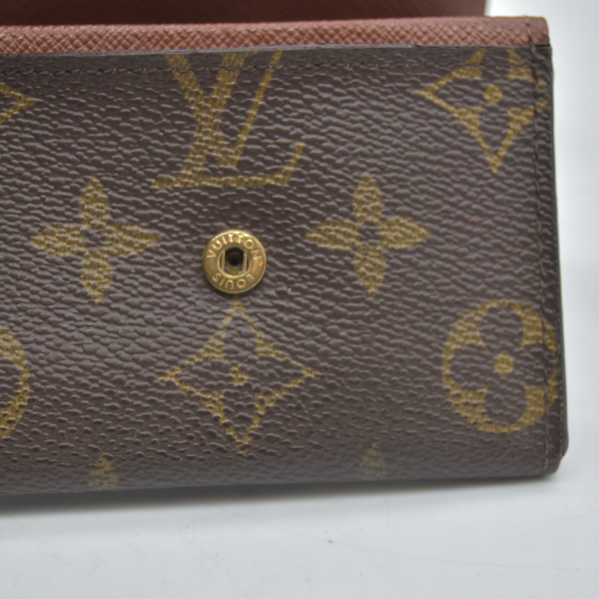 $440 2001 Louis Vuitton Monogram Porte-Monnaie Plat Coin Purse MI1001