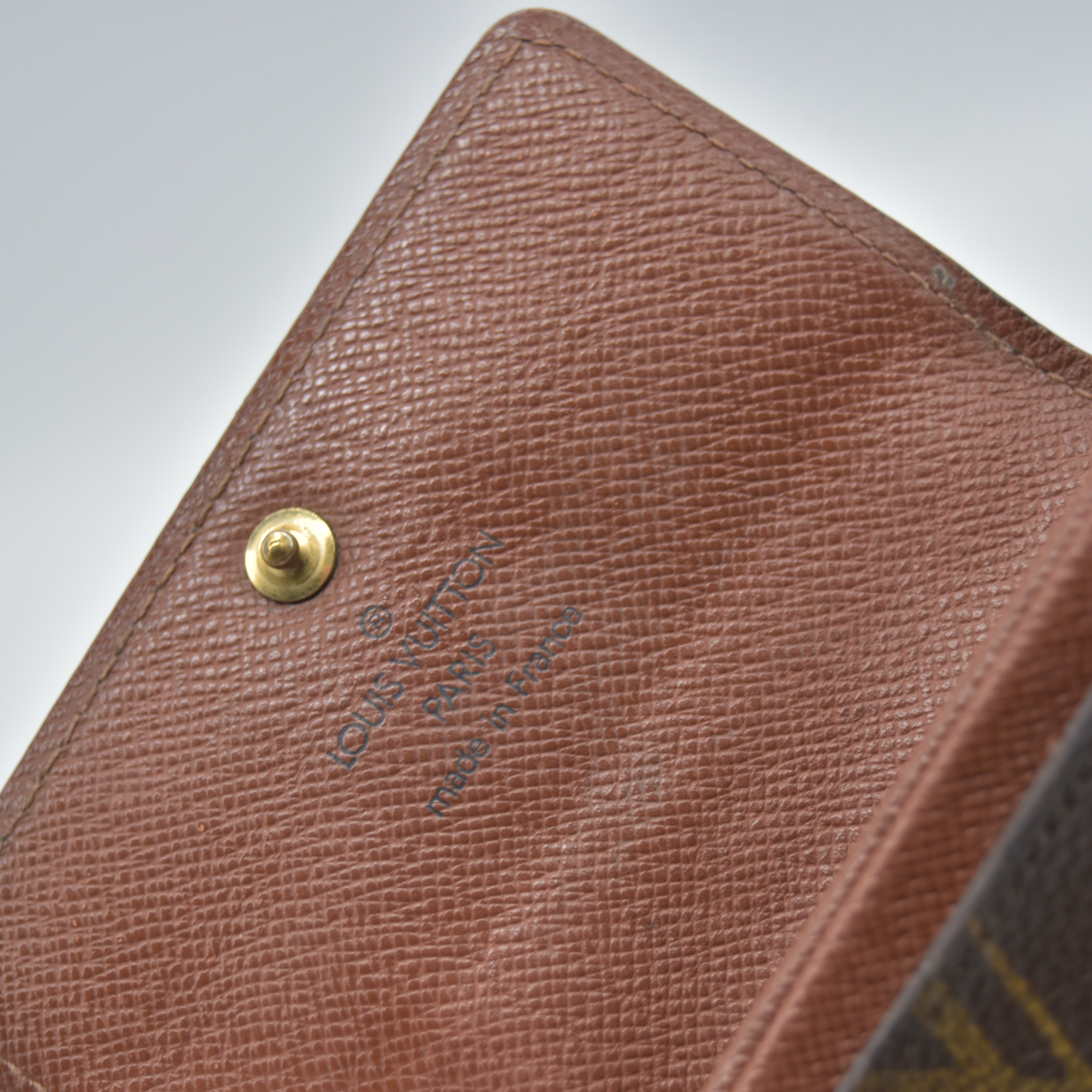 $440 2001 Louis Vuitton Monogram Porte-Monnaie Plat Coin Purse MI1001