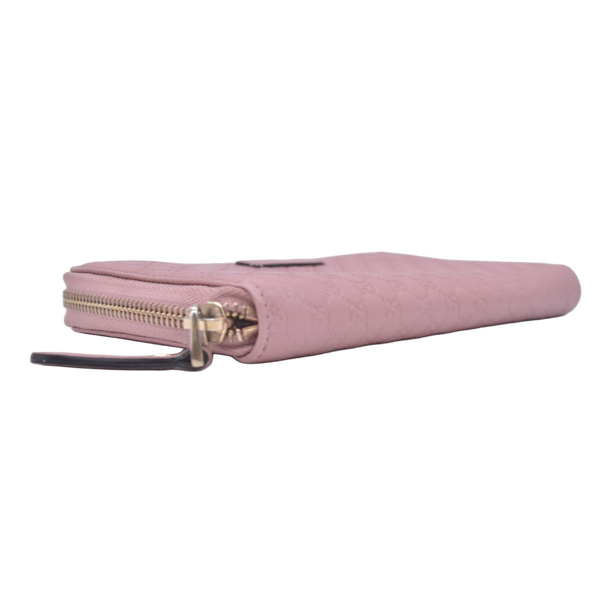 $610 GUCCI Microguccissima Zip Around Wallet Soft Pink CONSIGNMENT 10021177