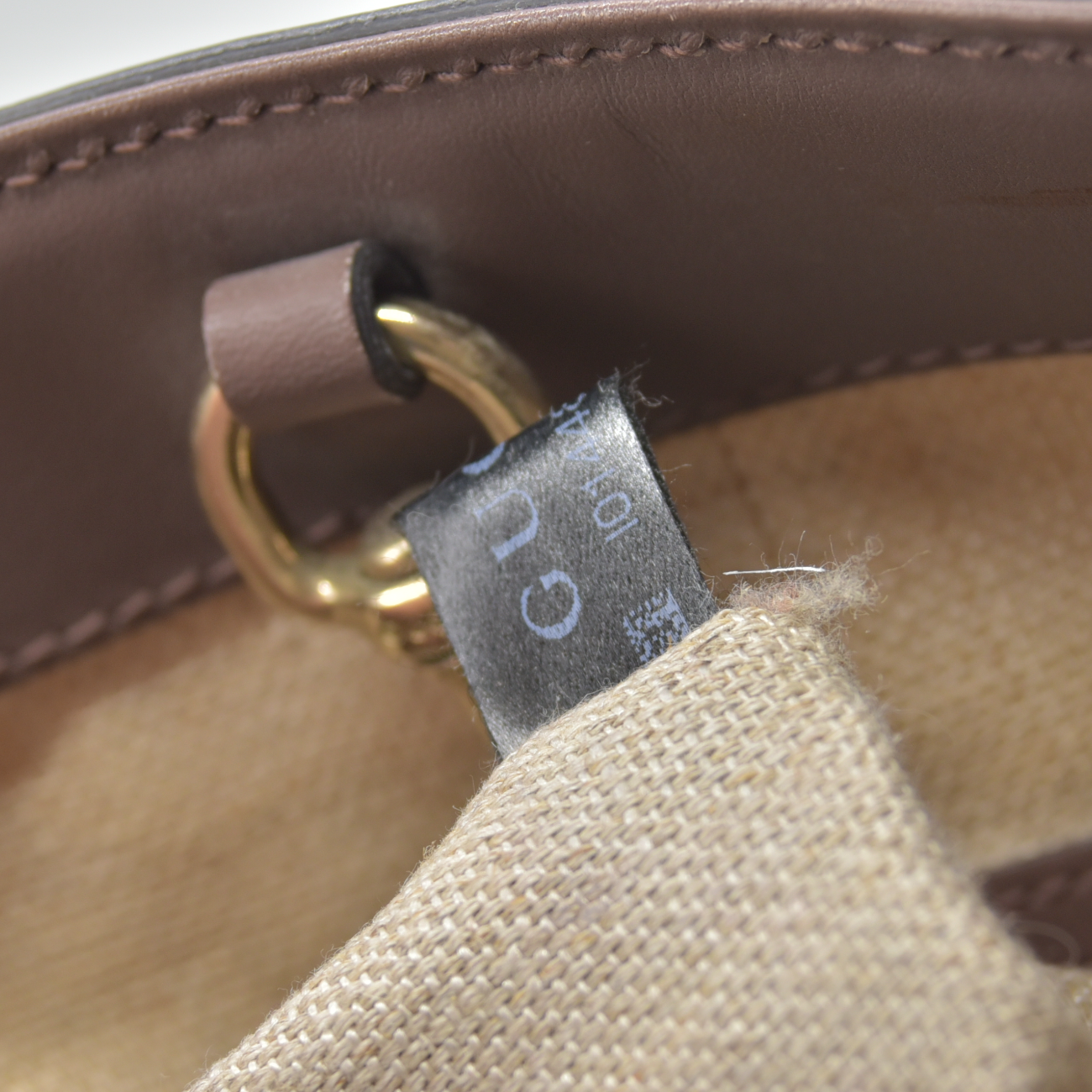 $980 Gucci Small Canvas Craft Logo Tote