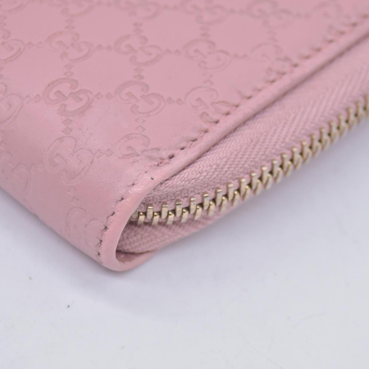 $610 GUCCI Microguccissima Zip Around Wallet Soft Pink CONSIGNMENT 10021177