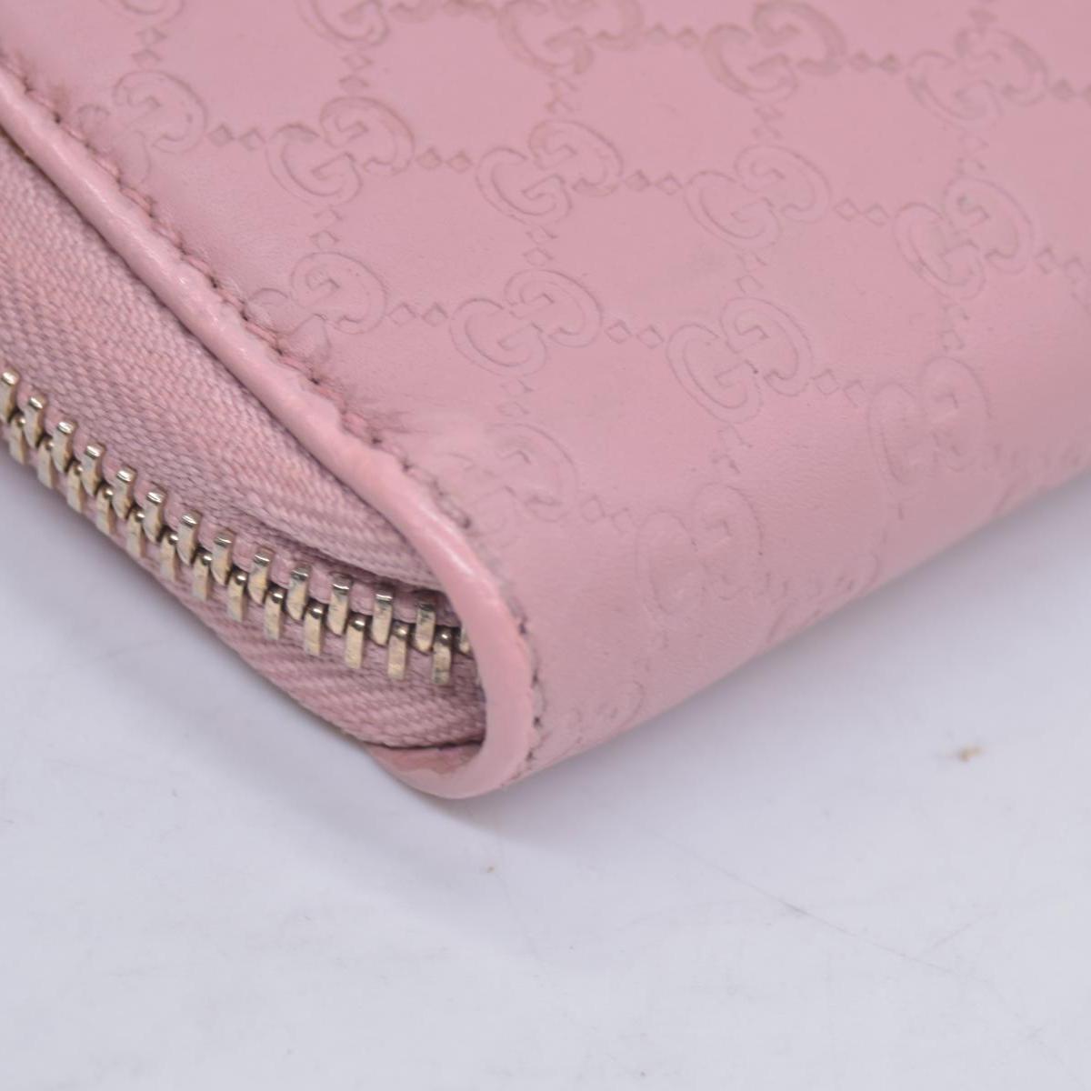 $610 GUCCI Microguccissima Zip Around Wallet Soft Pink CONSIGNMENT 10021177