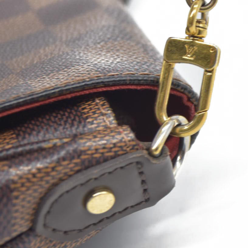 $1460 Louis Vuitton  Damier Ebene Favorite MM DU3114