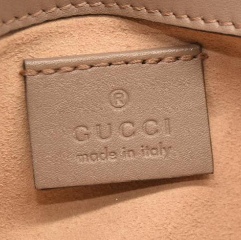 GUCCI Calfskin Matelasse Super Mini GG Marmont Shoulder Bag Porcelain Rose