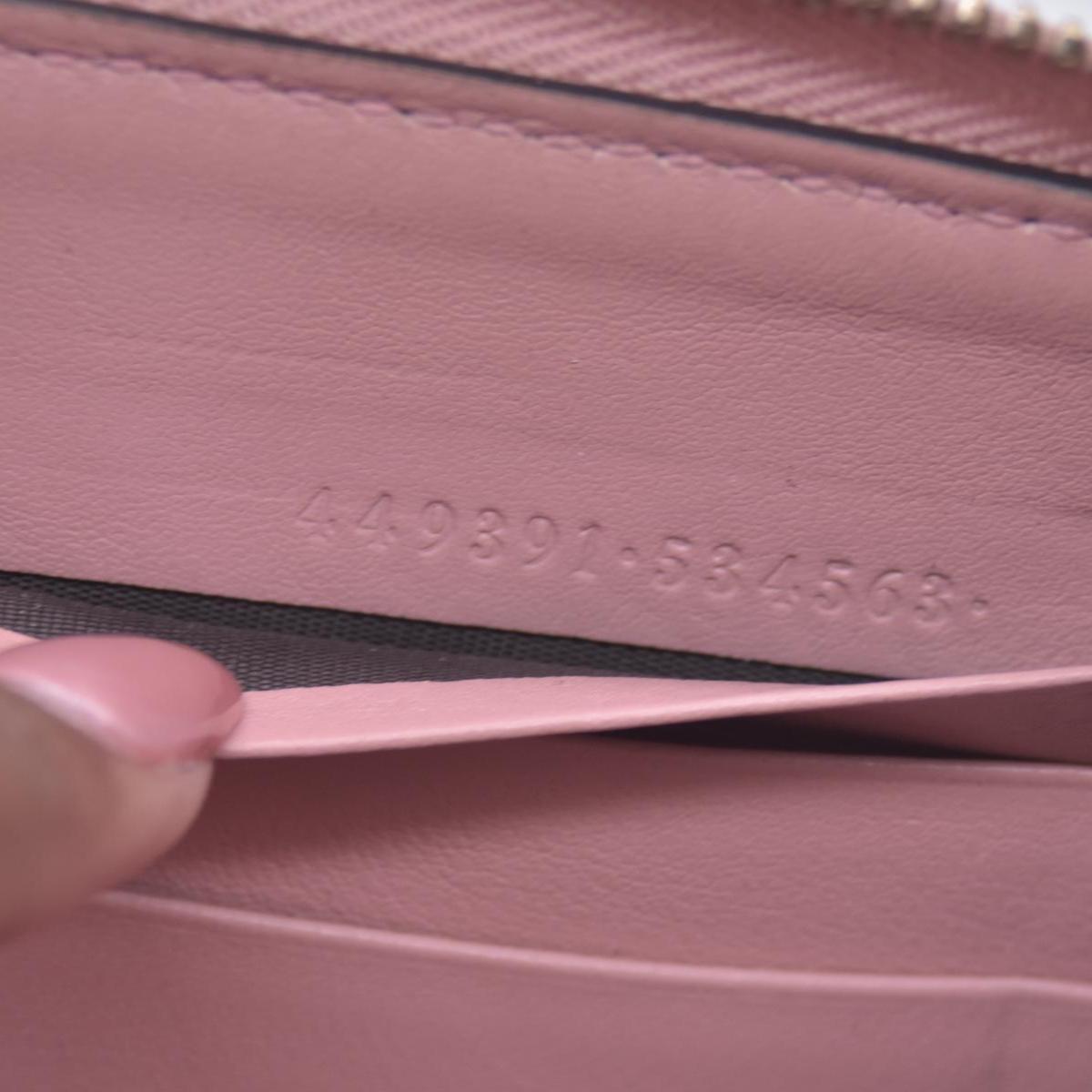 $610 GUCCI Microguccissima Zip Around Wallet Soft Pink CONSIGNMENT 10021177